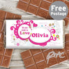 Personalised Groovy Doodle Love Milk Chocolate Bar