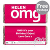 Personalised OMG Slogan Milk Chocolate Bar