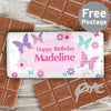Personalised Butterfly Milk Chocolate Bar