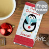 Personalised Felt Stitch Penguin Milk Chocolate Bar