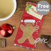 Personalised Felt Stitch Gingerbread Man Milk Chocolate Bar
