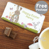 Personalised Easter Meadow Bunny Milk Chocolate Bar