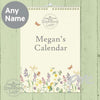 Personalised Country Diary Flower of the Month A4 Wall Calendar