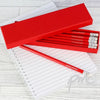 Personalised Box of 12 Red HB Pencils