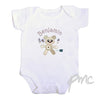 Personalised Cotton Zoo Boys Tweed the Bear 0-3 Months Baby Vest