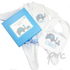 Personalised Blue Baby Elephant Gift Set - Babygrow & Bib