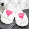 Personalised Pink Banner Velour Slippers