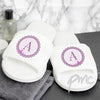 Personalised Butterfly Initial Velour Slippers