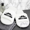 Personalised Moustache Velour Slippers