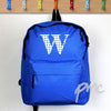 Personalised Star Initial Blue Backpack