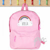 Personalised Rainbow Pink Backpack