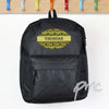 Personalised Khaki Camo Black Backpack