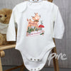 Personalised Festive Fawn 3-6 Months Long Sleeved Baby Vest