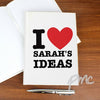 Personalised I HEART Hardback A5 Notebook