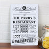 Personalised Food & Drink Restaurant Plaque