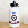 Personalised Claret and Blue Football Fan Drinks Bottle