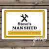 Personalised Man At Work Sign