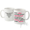 Personalised Irish Coffee Slogan Mug