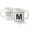 Personalised Letter and Age Slogan Mug