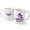 Personalised Keep Calm Click On Mug