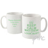 Personalised Keep Calm Look Busy Mug