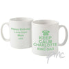 Personalised Keep Calm Ring Dad Mug