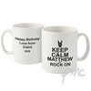 Personalised Keep Calm Rock On Mug