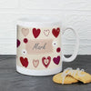 Personalised Fabric Heart Design Mug