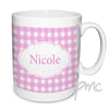 Personalised Girly Gingham Mug