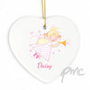 Personalised Angel Ceramic Heart Decoration