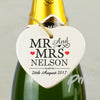 Personalised Mr & Mrs Ceramic Heart Decoration
