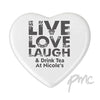 Personalised Live Love Laugh Heart Coaster
