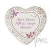 Personalised Butterfly Gem Heart Coaster
