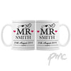 Personalised Mr & Mr Mug Set