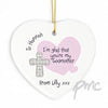 Personalised Godmother Ceramic Heart Decoration