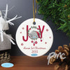 Personalised Me To You JOY Round Ceramic Decoration
