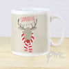 Personalised Retro Reindeer Mug