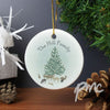 Personalised A Winter's Night Round Ceramic Decoration