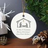 Personalised Nativity Round Ceramic Decoration