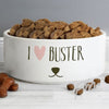 Personalised Dog Features 16cm Large White Pet Bowl