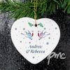 Personalised Couple's Christmas Heart Decoration