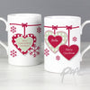 Personalised Christmas Heart Slim Mug