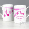Personalised Christmas Bauble Slim Mug