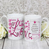 Personalised Lots of Loves Slim Mug