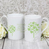 Personalised Love Grows green Slim Mug