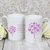 Personalised Love Grows Pink Slim Mug