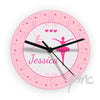 Personalised Ballerina Glass Clock
