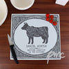 Personalised Meat Cuts Glass Chopping Board