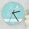Personalised Home Is Where... Glass Clock