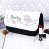 Personalised Floral Bird Make Up Bag